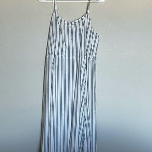 White striped old navy midi dress